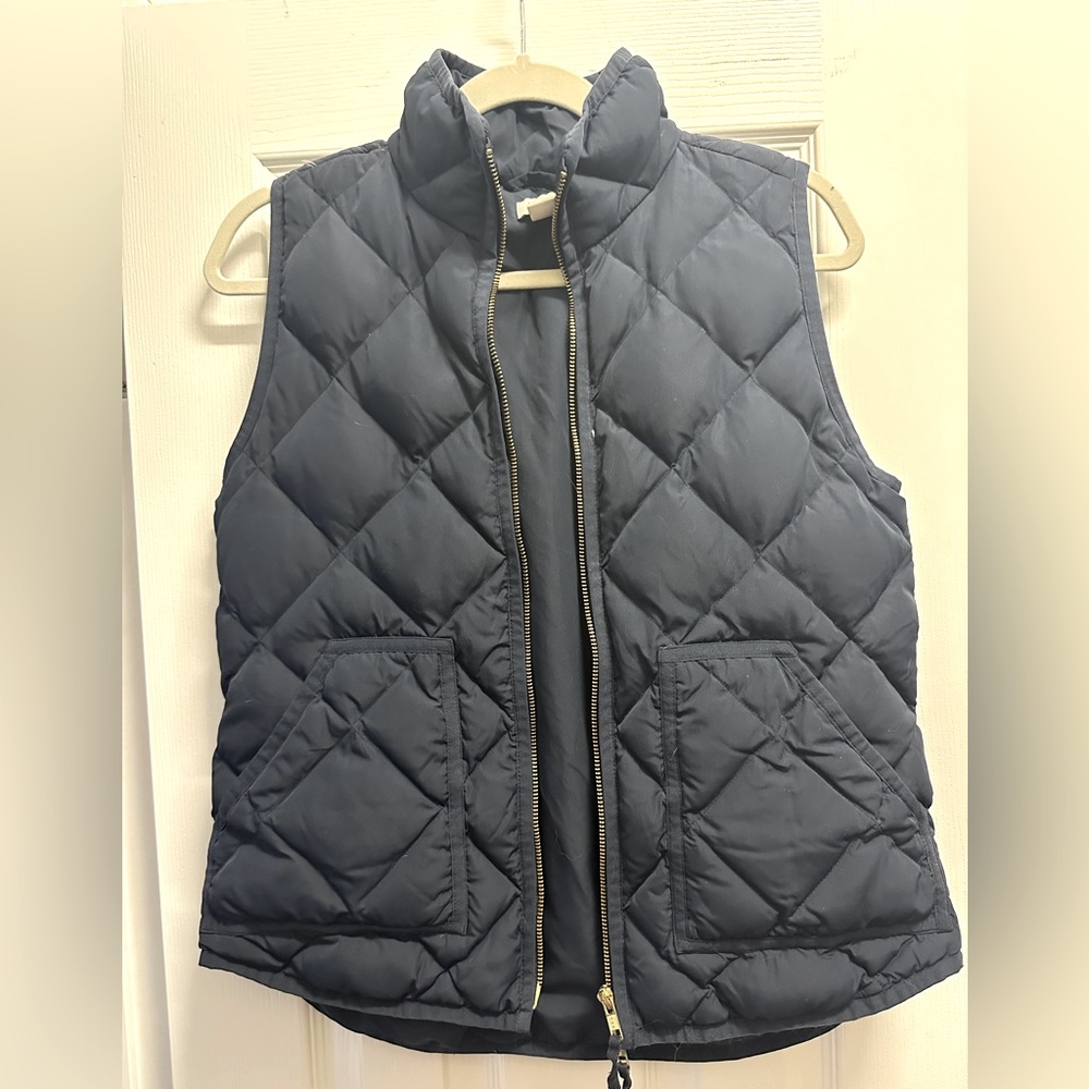 J. Crew Down Puffy Vest in navy